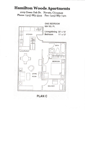 Floorplan Photos Gallery 1 bedroom 1 bath floorplan